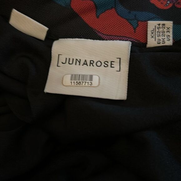 JUNAROSE Flower Printed Mesh Skirt Size 3X - Picture 6 of 6